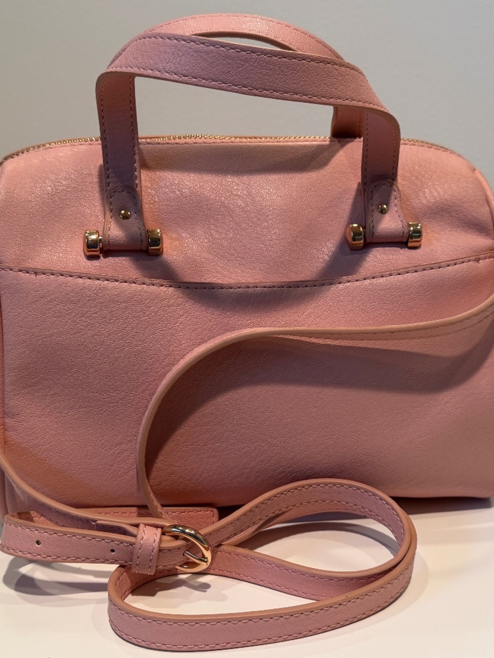 LC Lauren Conrad Blush Pink Satchel with Crossbody Strap